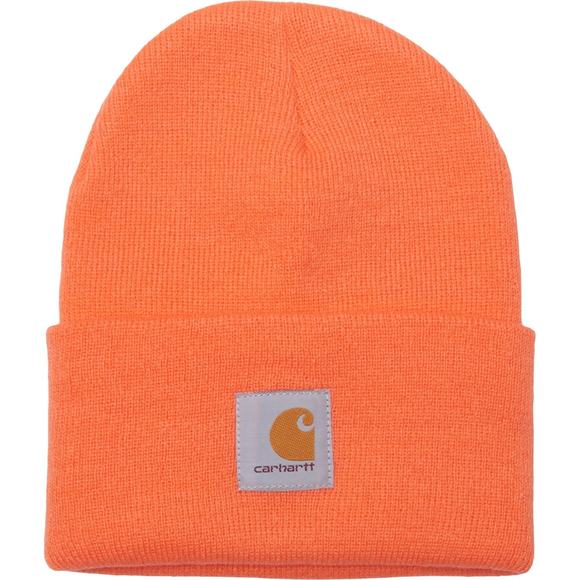 Carhartt Accessories - Carhartt Unisex Women's Men's Electric Coral A18 Knit Cuffed Beanie One Size NEW